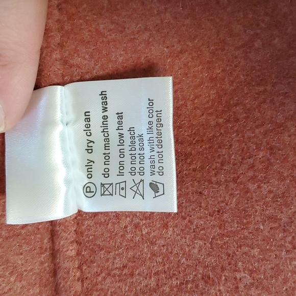 Asm Anna 50s Inspired Wool Blend Blush Red Fit and Flare Long Overcoat - Picture 5 of 10